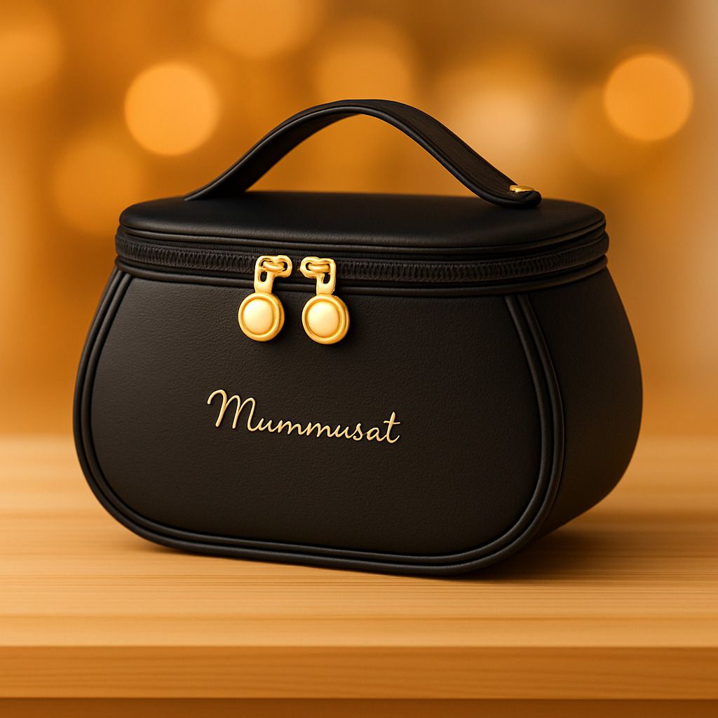 Women Black Cosmetic Bag