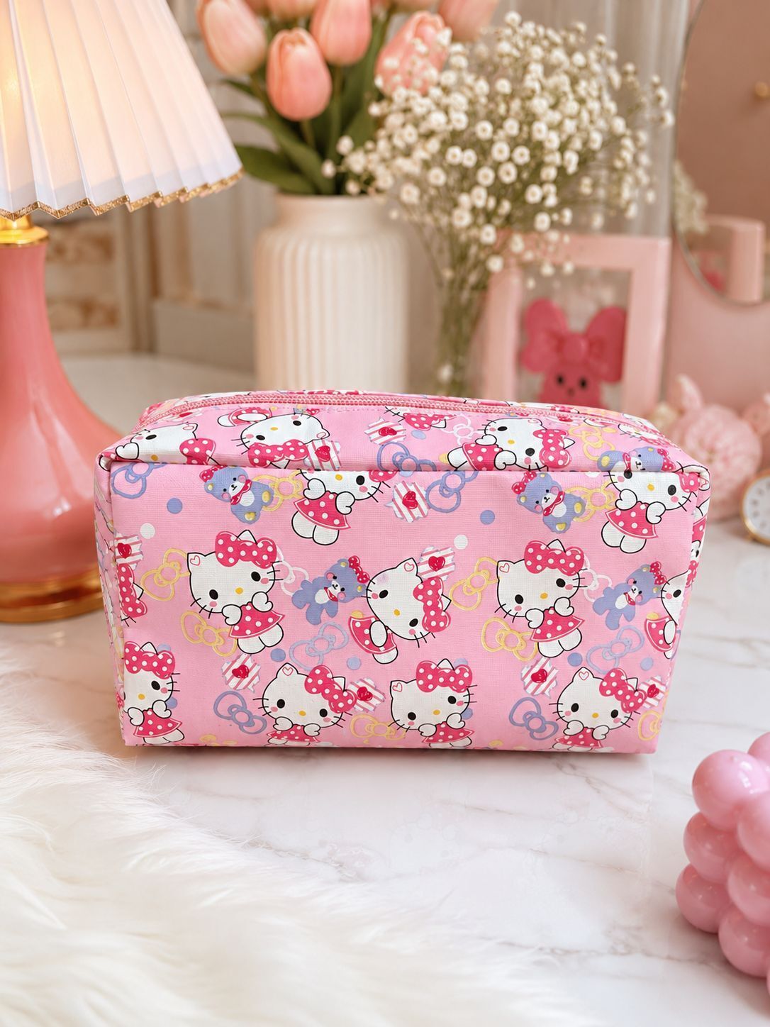 Women Pink Cosmetic Bag-image-42