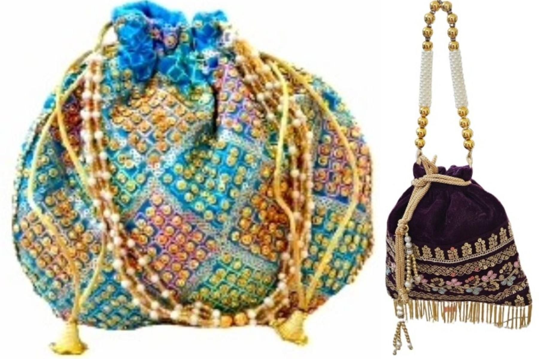 sunesh creation Women Blue, Multicolor Potli-picture-23