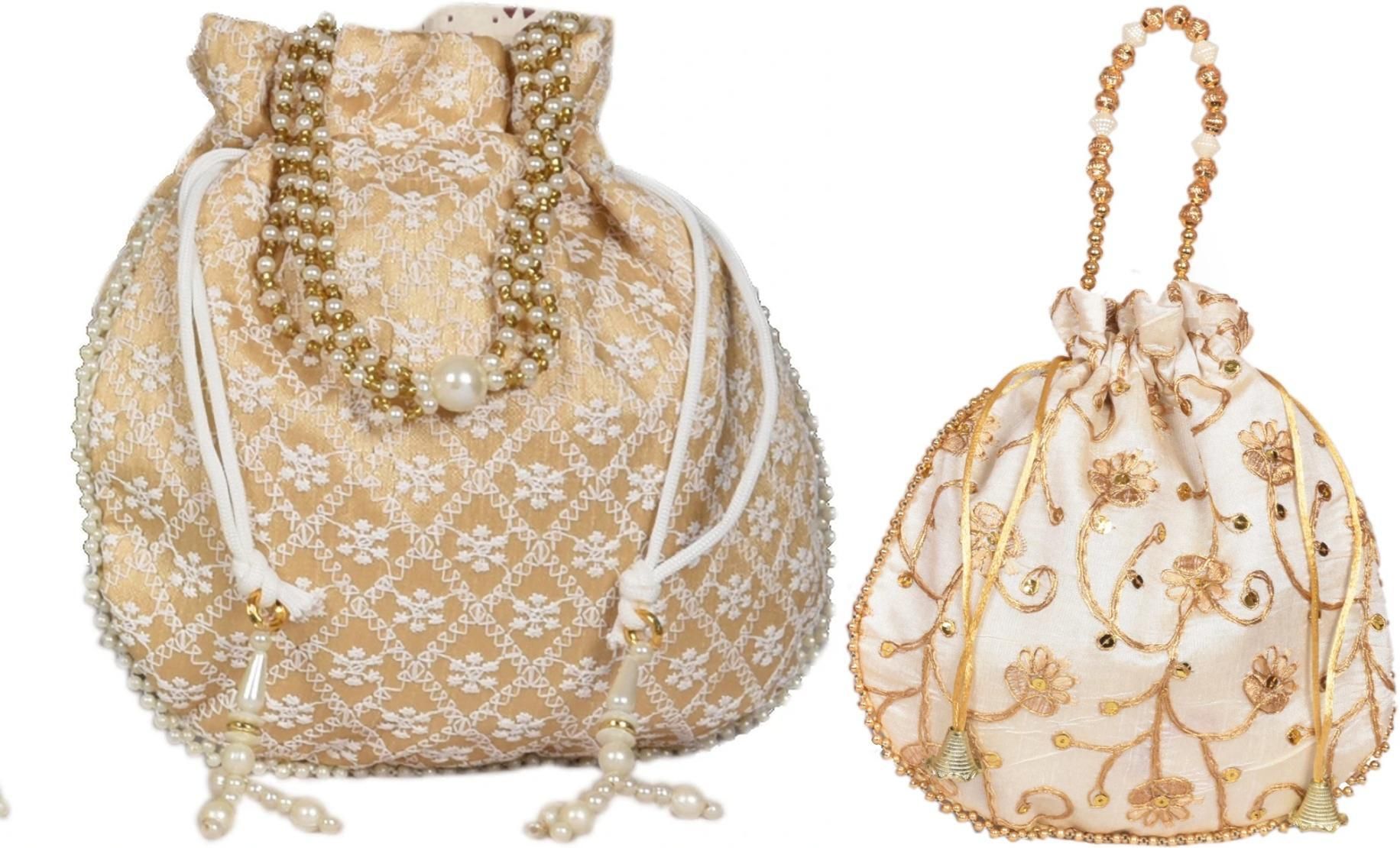 sunesh creation Women Gold, Beige Potli-picture-24