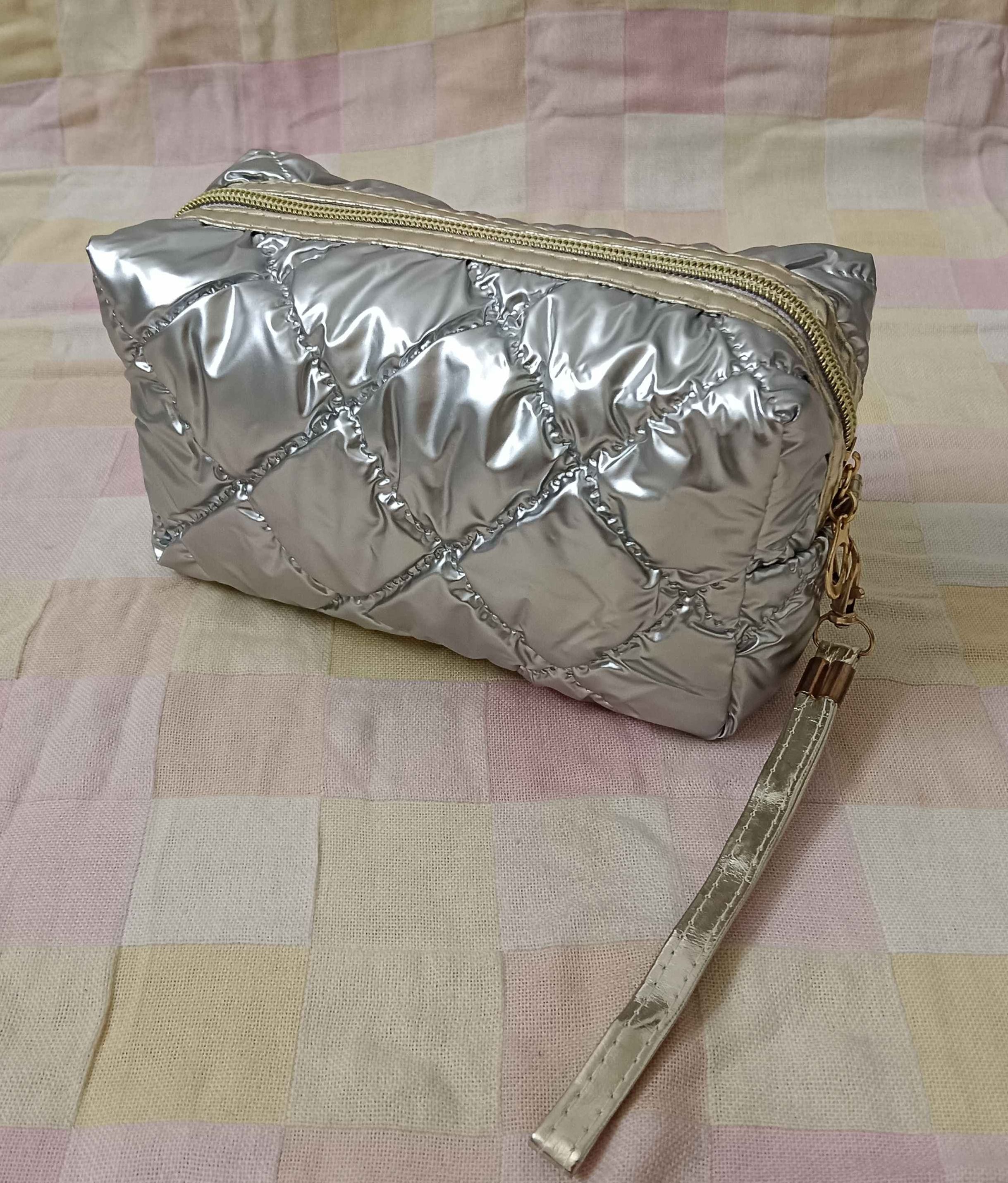 Women Silver Cosmetic Bag-image-44