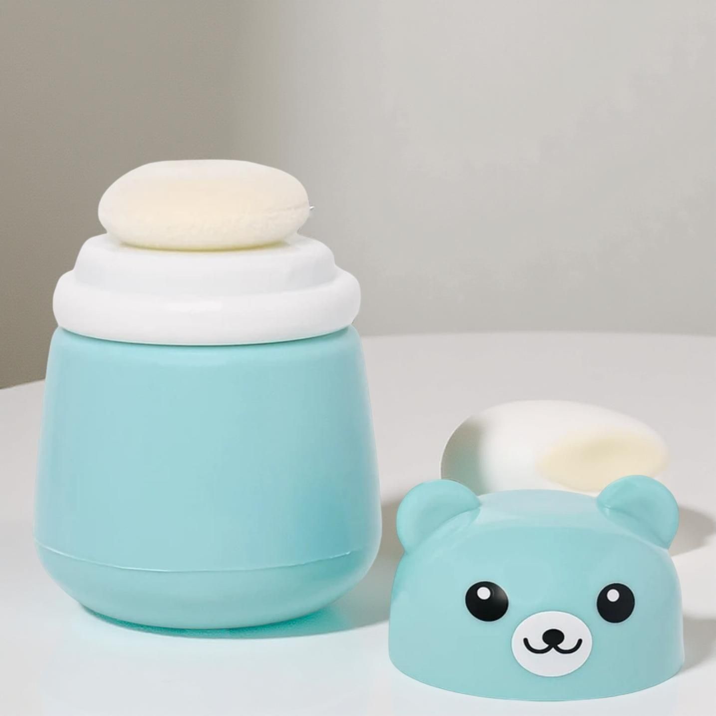 Bear Shape Powder Dispenser Bottle – Baby Puff for Gentle Skin Application