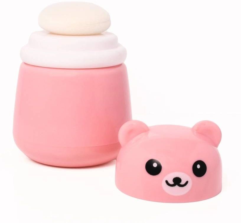 Portable Baby Powder Puff with Box Holder Container for Newborn & Kid