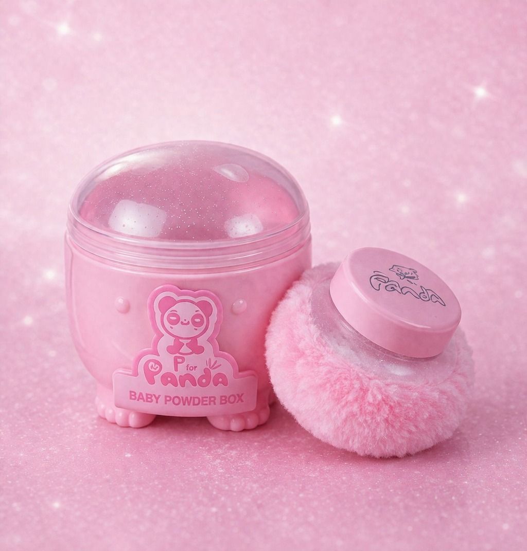 newmlne Baby Powder Box with Soft Puff-picture-17