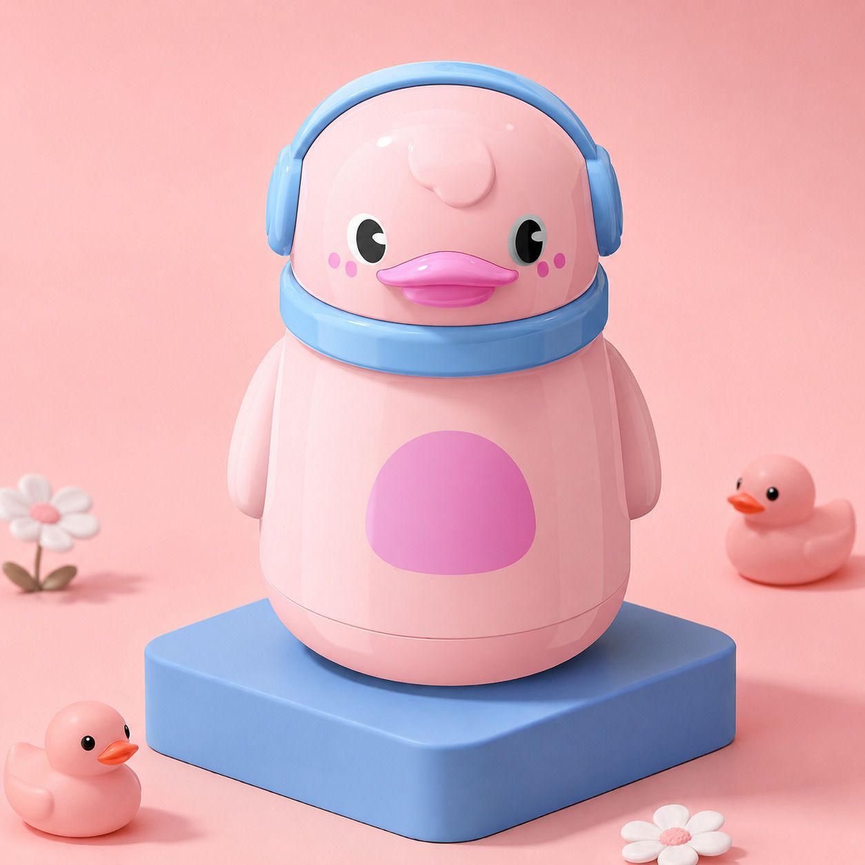 Duck-Shaped Baby Powder Puff | Mess-Free Applicator for Newborns & Kids-image-13