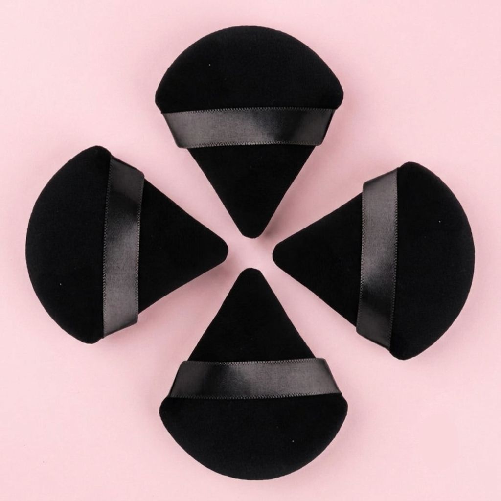 slx Ultra Soft Velvet Powder Puff Set Smooth & Makeup Finish for Girls & Women-picture-12