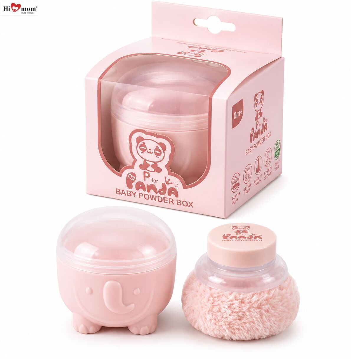 hi mom kids world Baby Powder Container - Panda Design, Leak-Proof & Portable Case for Daily Use-picture-34