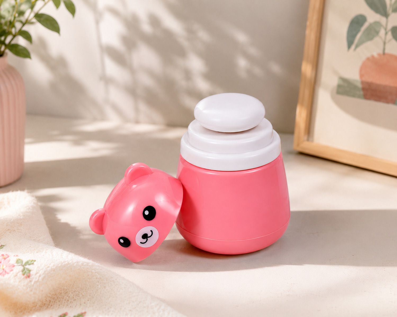 bebzi PANDA PINK POWDER PUFF 1PC P-7-picture-45