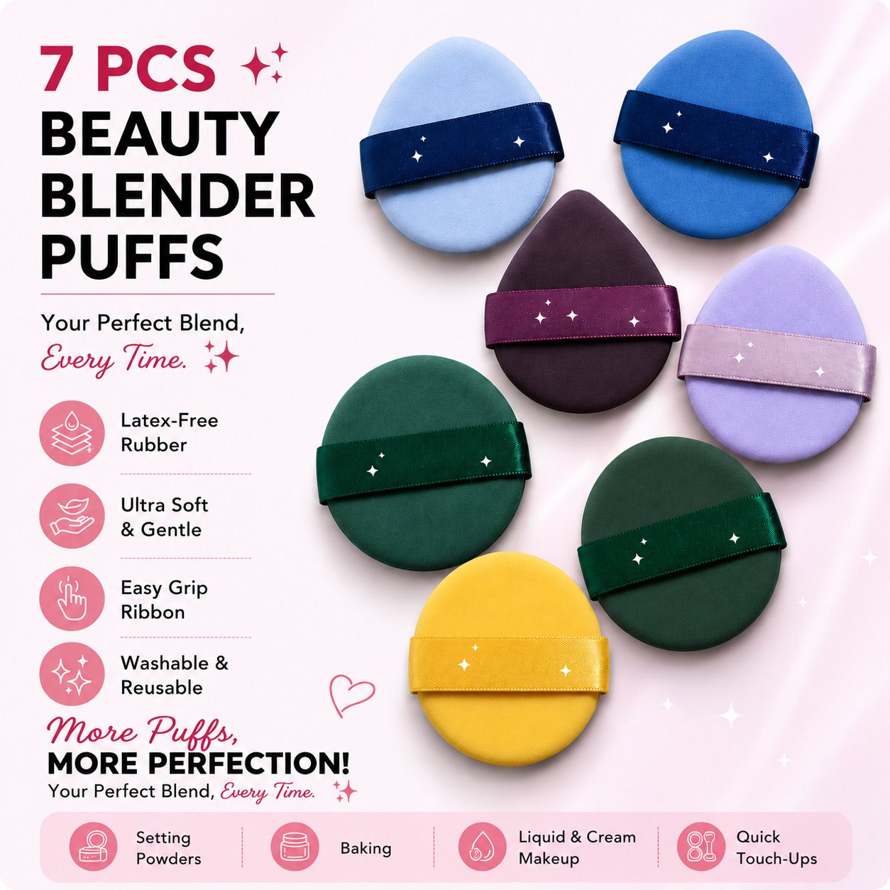 satnam industries 7 PCS RUBBER PUFF-picture-40