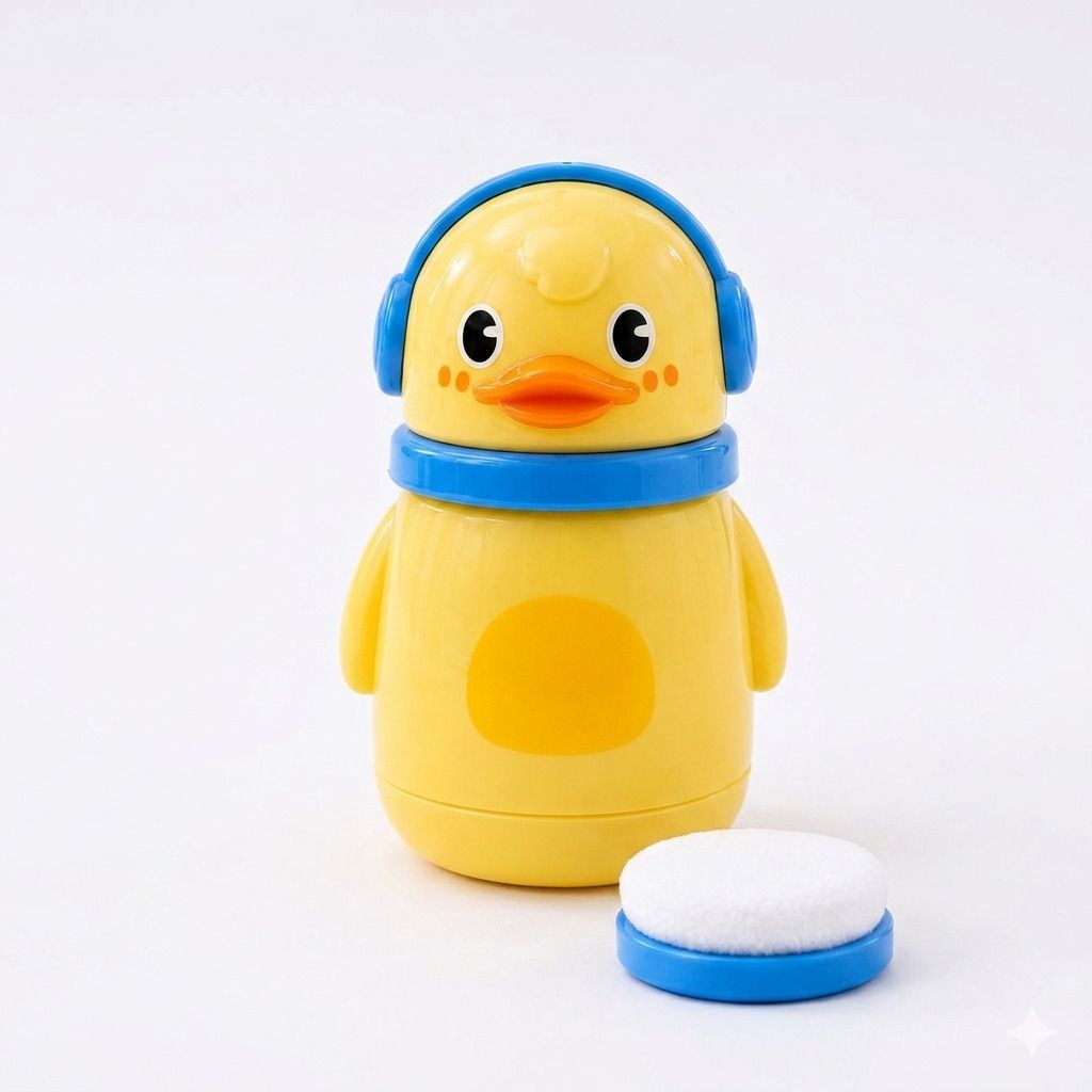 Leak Proof Baby Powder Container - Duck Theme, BPA Free, Easy to Clean-image-49