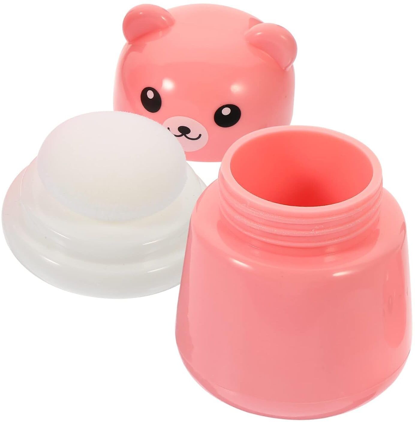 aby Skin Care Powder Talcum Puff Case Cum Container Box Reusable Refillable-image-1