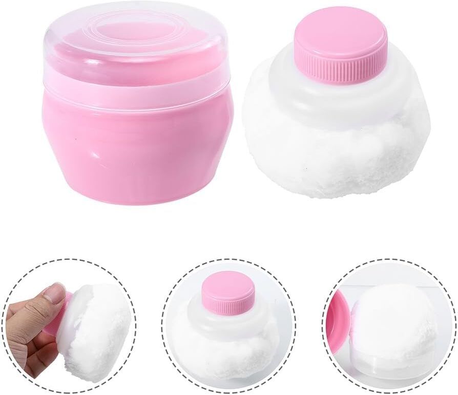 1 Pcs Baby Powder Puff Kit for Body Powder Container for Baby&Mom-image-2