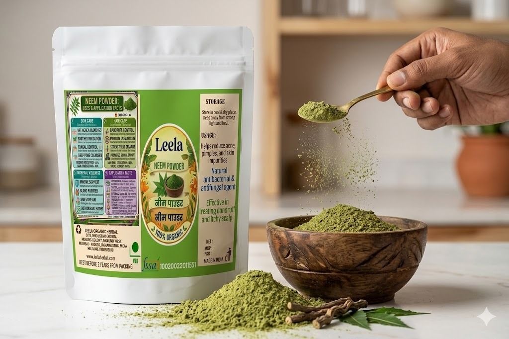 leela 100% Natural Neem Leaf Powder 200gm(Azadirachta Indica)– Cosmetic & Herbal Grade-picture-35