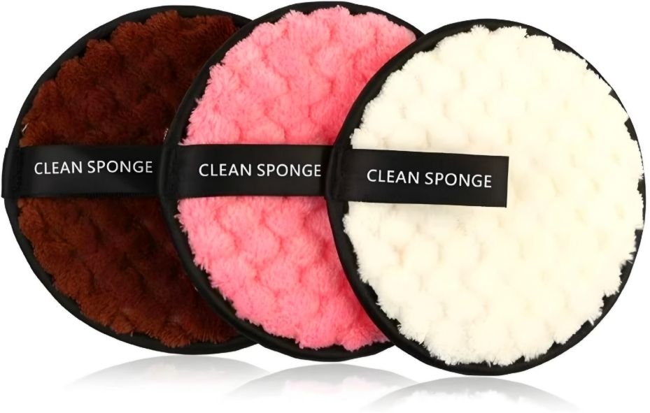 Reusable Microfiber Makeupof 3 Remover Pads - Pack , Eco-Friendly & Washable