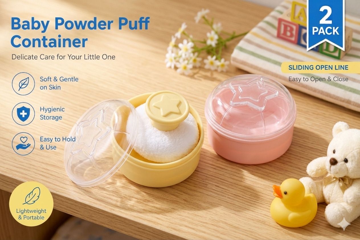 Baby Powder Puff with Box for Newborn Babies | Pack of 2-image-41
