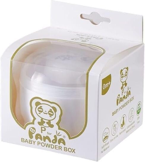 kamropine Panda Baby Powder Box with Soft Puff | Safe Non-Toxic Baby Care (Purple)-picture-17