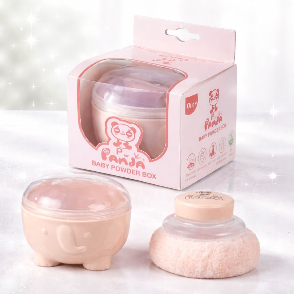 Baby Powder Puff for Kids Soft Cotton Box Hygienic Container Set Safe-image-7