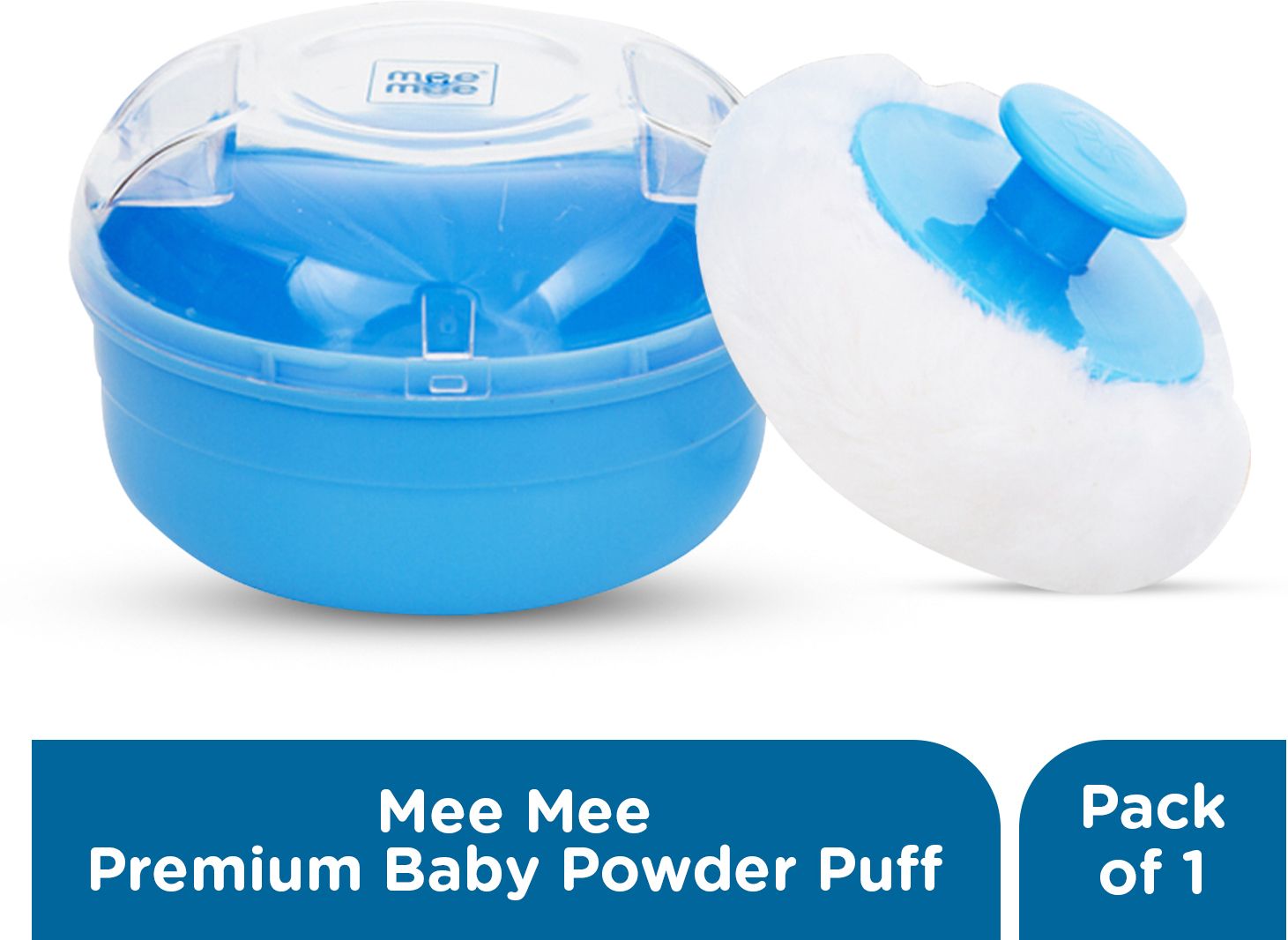 meemee Premium Powder Puff with Powder Storage (Blue)-picture-13