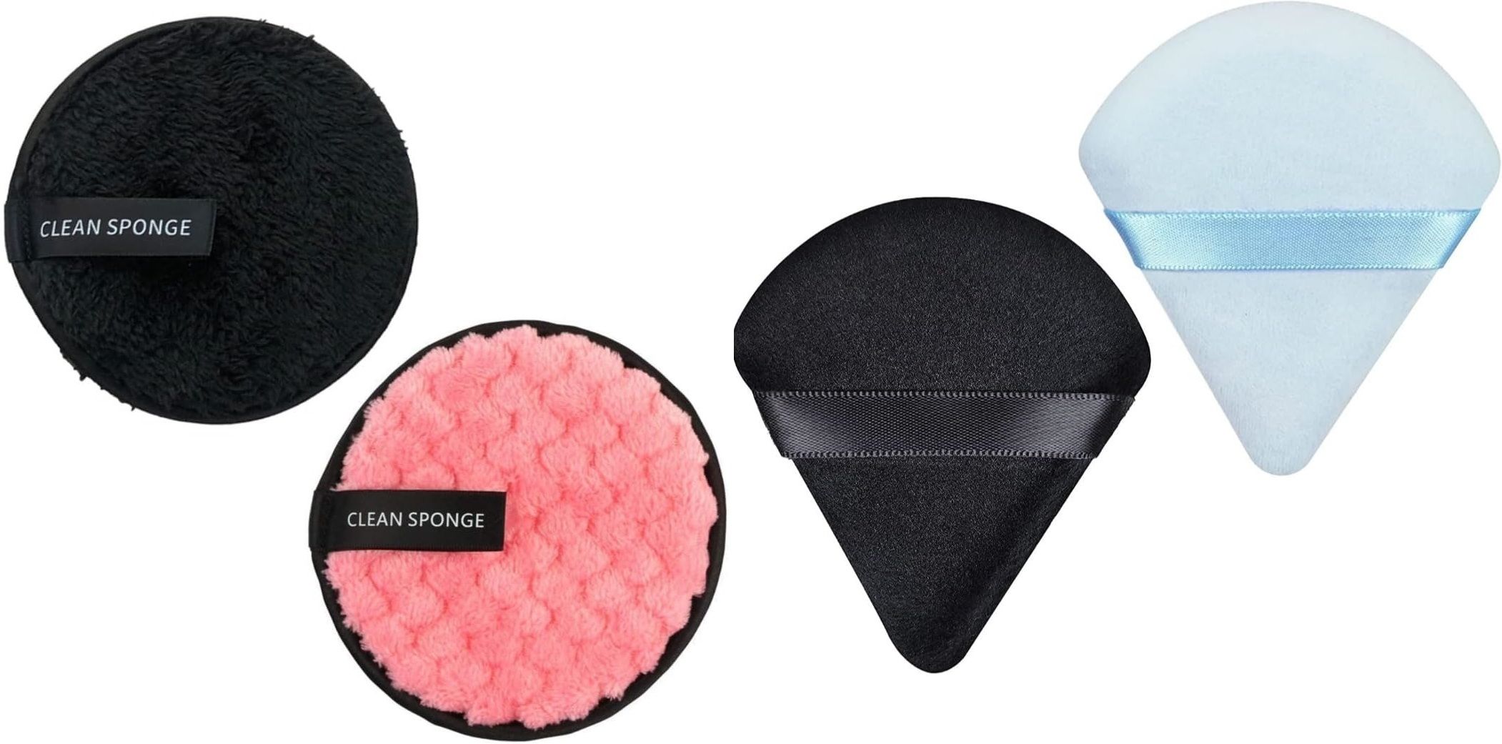 Round & Triangle Powder Puff Combo Set of 4 – Dual-Shape Beauty & Remover Sponge-image-41