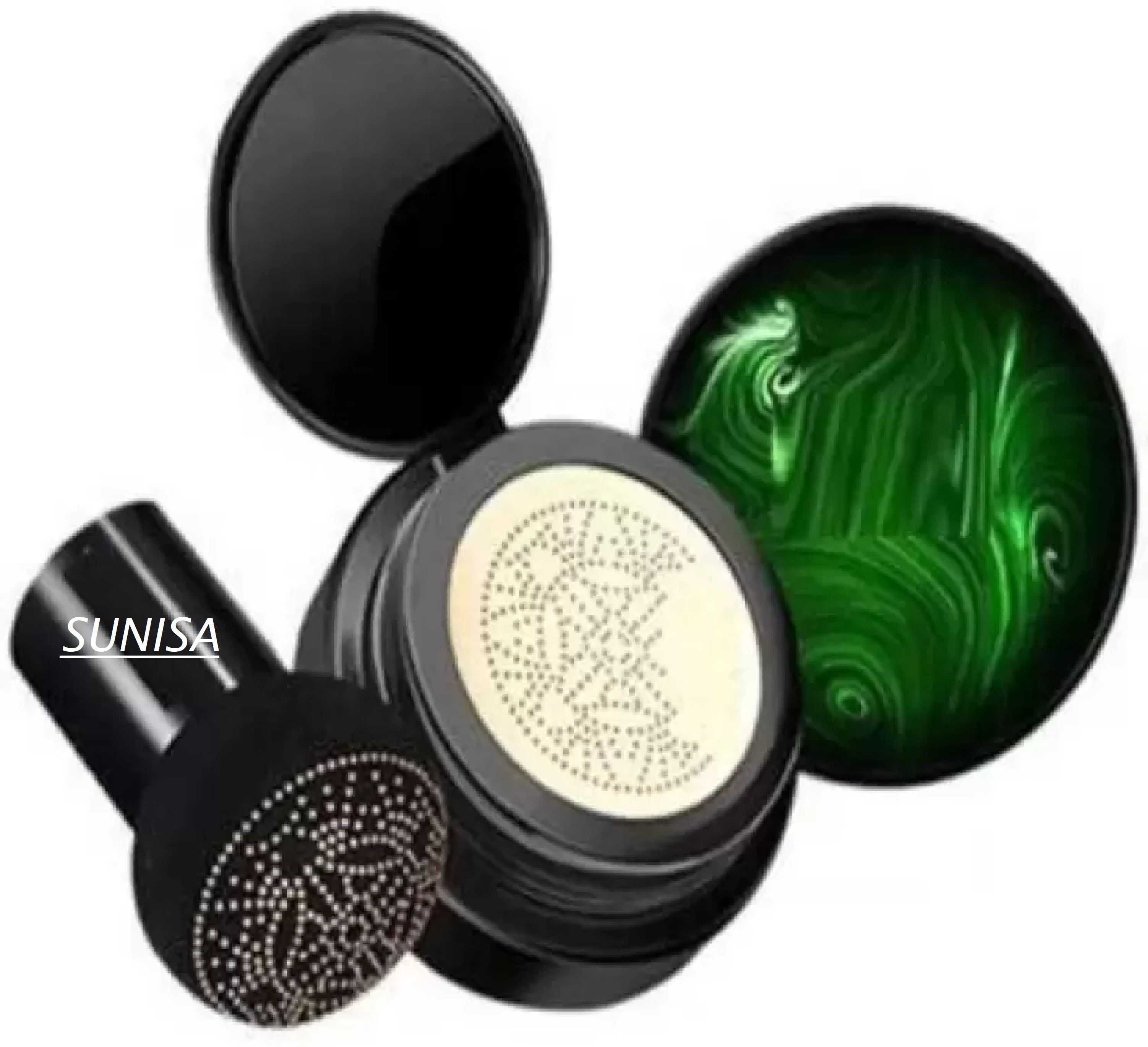 A Peofessional Mashroom Head Air Cusion Powder Puff With Moisturising Base