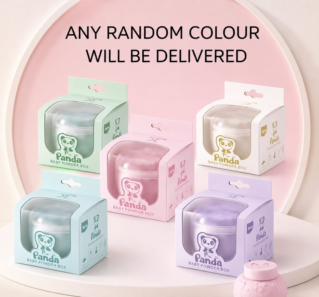 Baby Panda Powder Box with Soft Elephant Puff-image-30