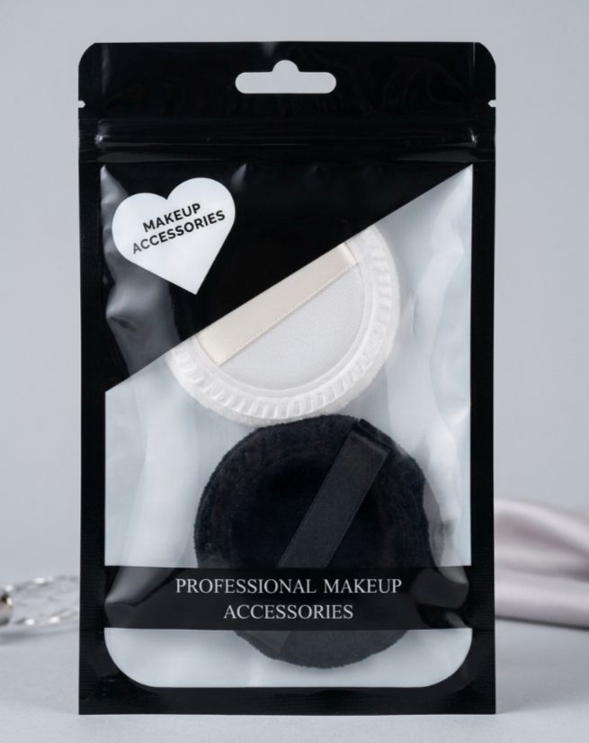 Round makeup puff (Black, White)-image-14