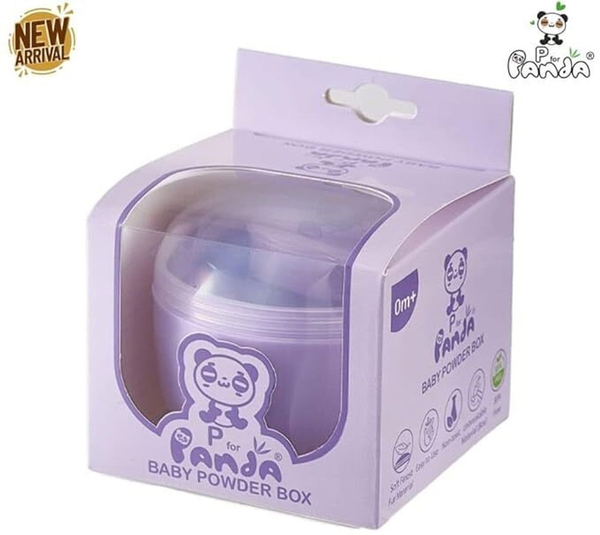 riktraders Panda Baby Powder Box with Soft Puff | Safe Non-Toxic Baby Care-picture-15