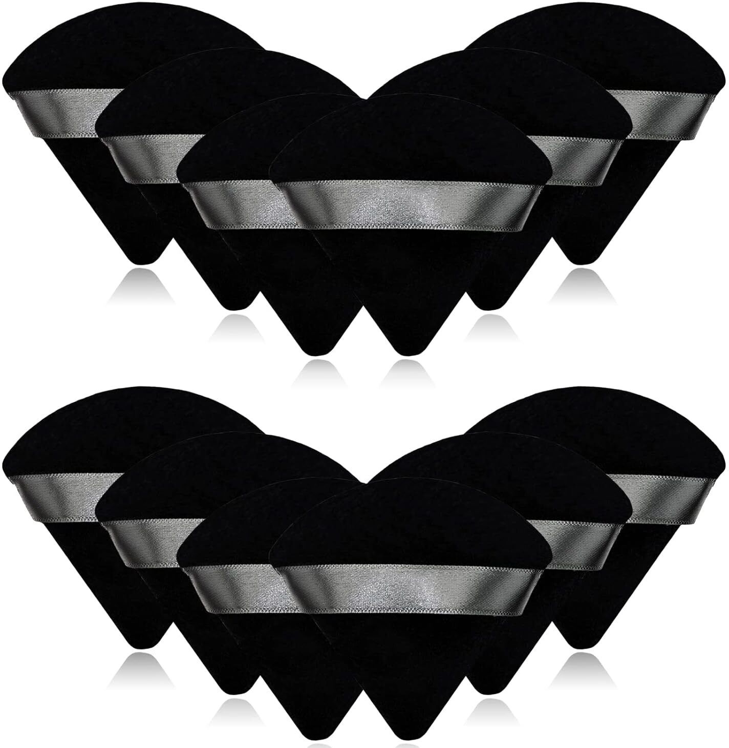 12 Pieces Black Cosmetic Powder Puff,2.76 inch Portable Soft Sponge-image-28