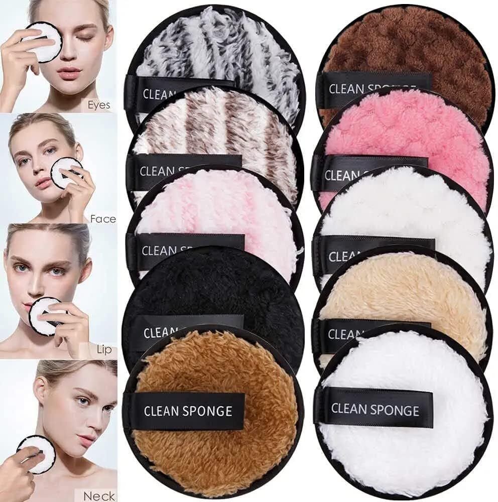 Pure Cotton Round Powder Puff – Soft, Gentle Facial Pads Pack of 10-image-10