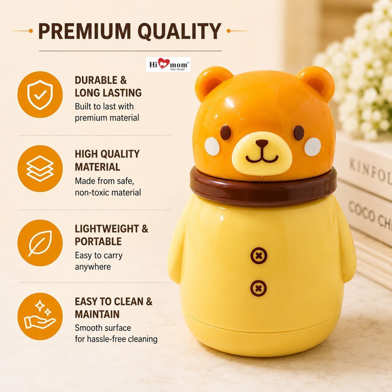 hi mom kids world Soft Baby Powder Puff Applicator Container for Daily Hygiene and Skin Care-picture-21