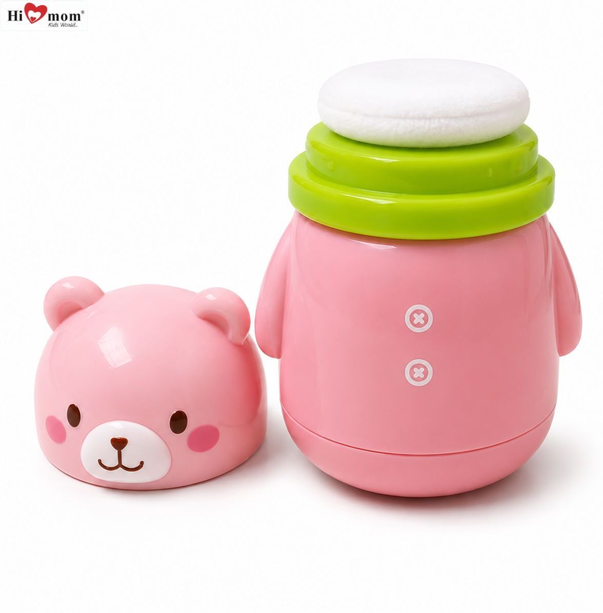 hi mom kids world Cute Bear Powder Puff Container with Soft Puff for Face Powder Application-picture-44