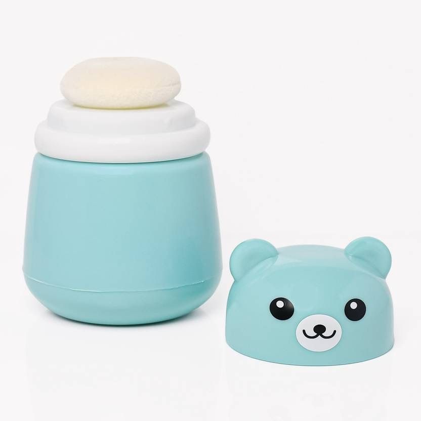 Portable Baby Powder Puff with Box Holder Container for Newborn & Kid