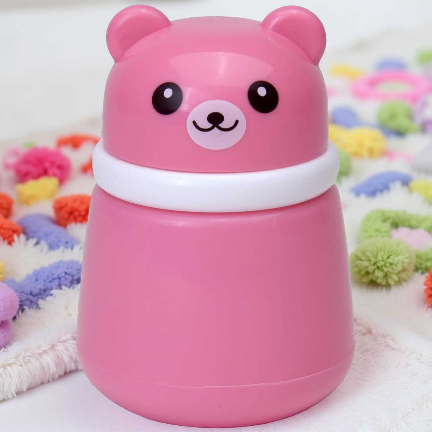 Soft Puff for Baby Powder – Cute Refillable Bottle for Baby & Kids (Pink)-image-16