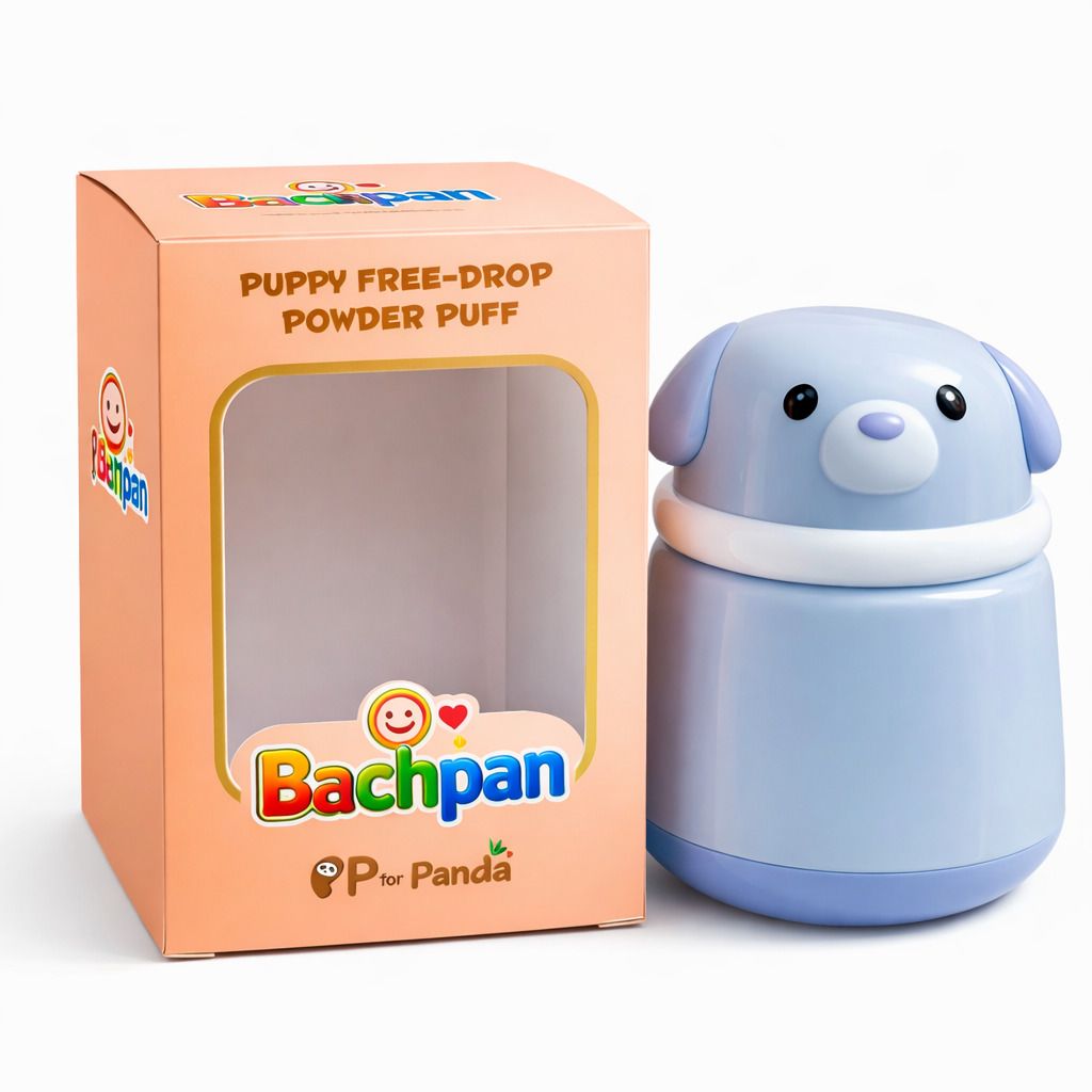 Cute Panda Powder Puff for Baby with Powder Storage Box Soft & Safe-image-15