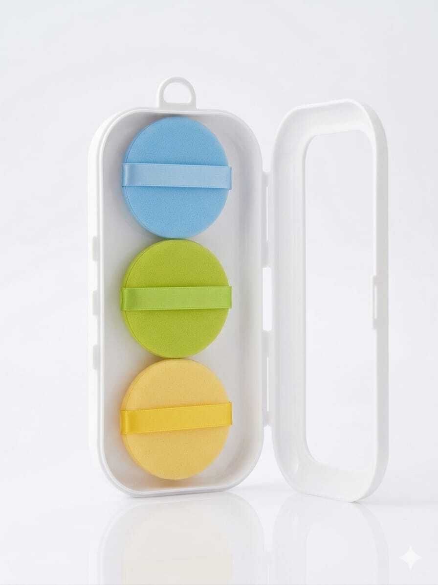 ashmina creations Multi Color Makeup Puff Set-picture-48
