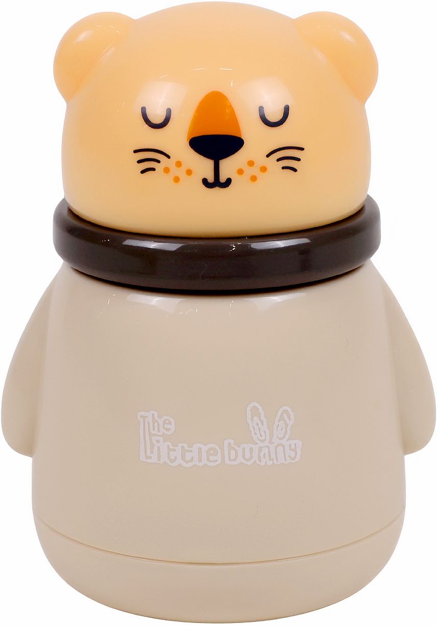 the little bunny hop in style Cute Bear Shape Baby Powder Puff with Storage Box-picture-12