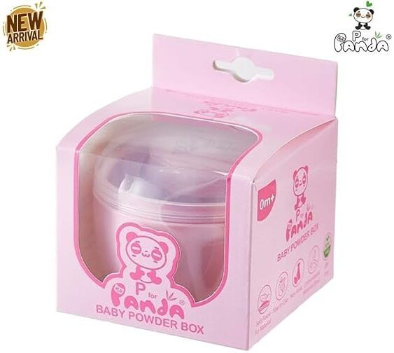 Panda Baby Powder Box with Soft Puff | Safe Non-Toxic Baby Care-image-1