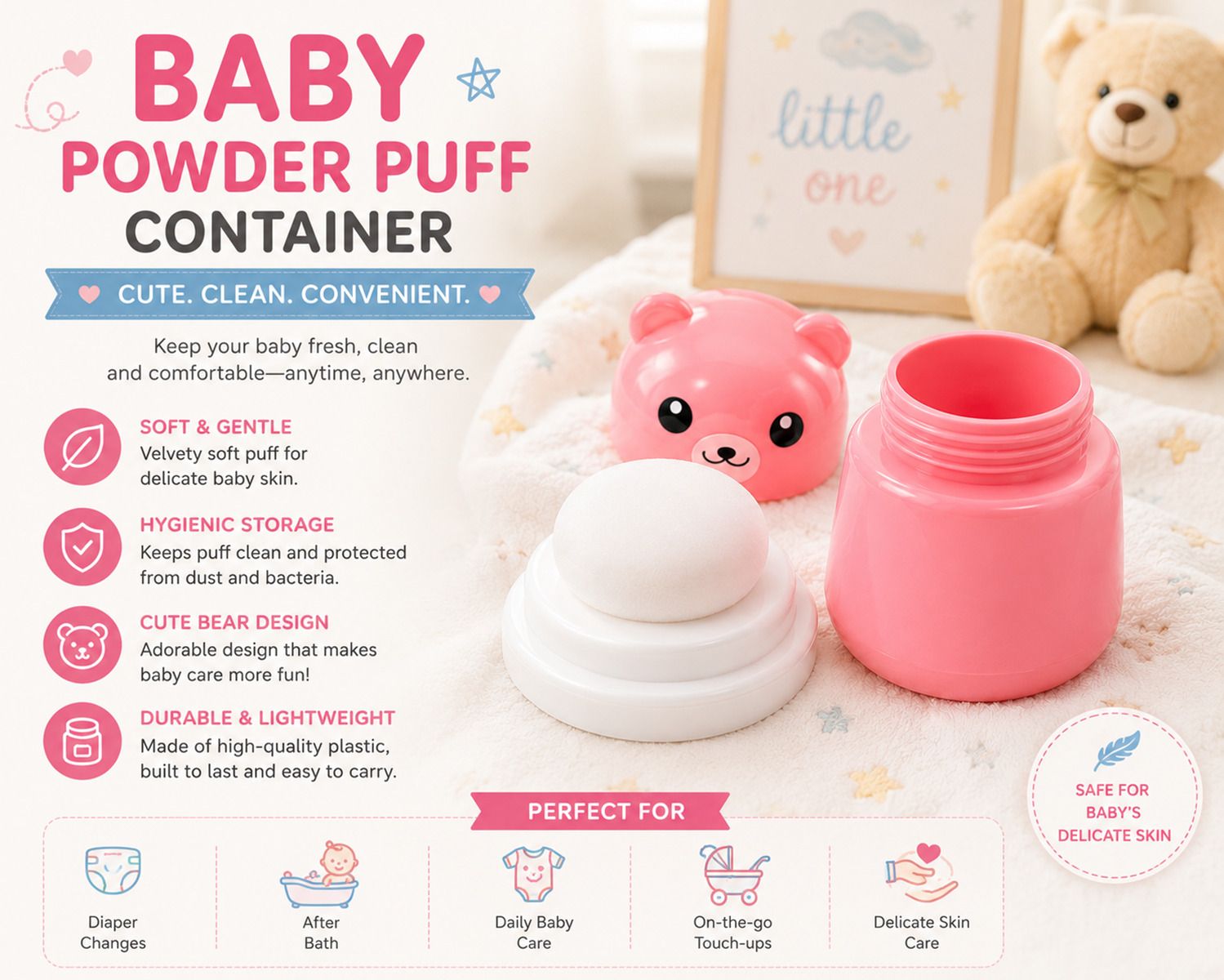 bebzi BABY POWDER PUFF 1PC P-PF3-picture-11