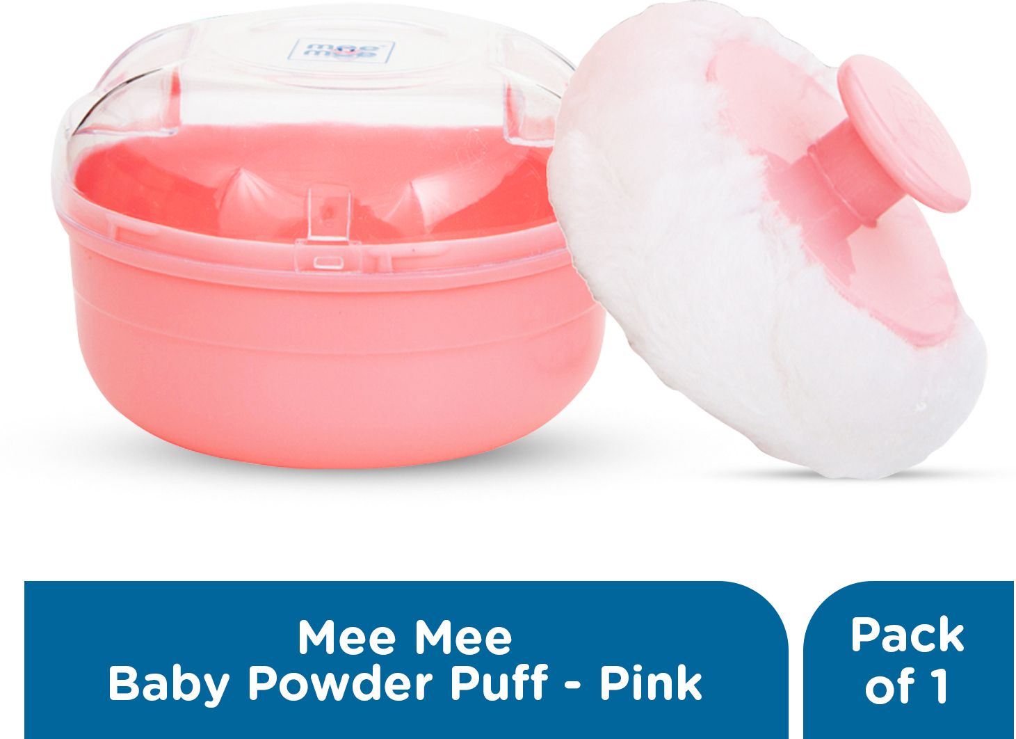 Premium Powder Puff with Powder Storage (Pink)
