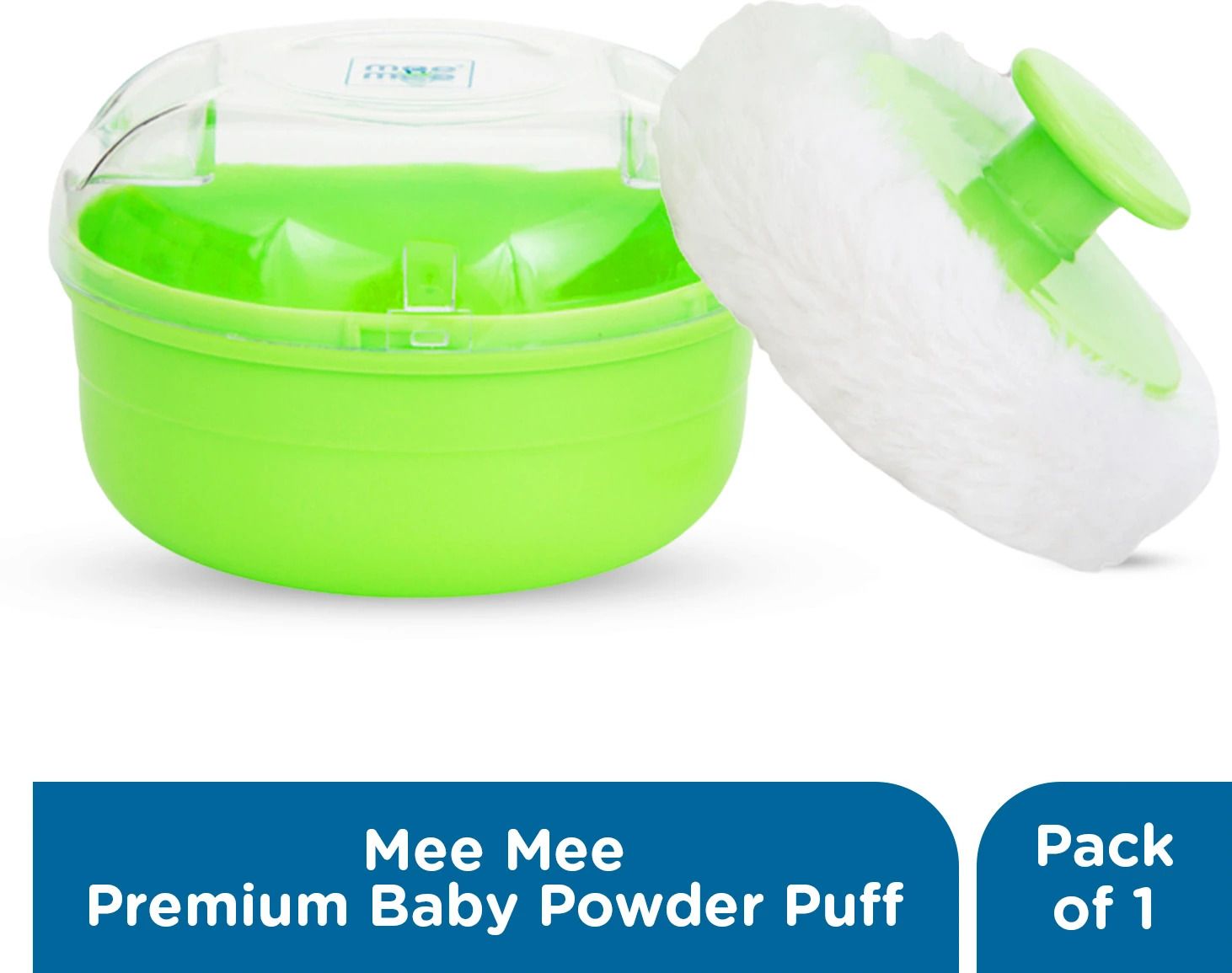 Premium Powder Puff with Powder Storage (Green)-image-4