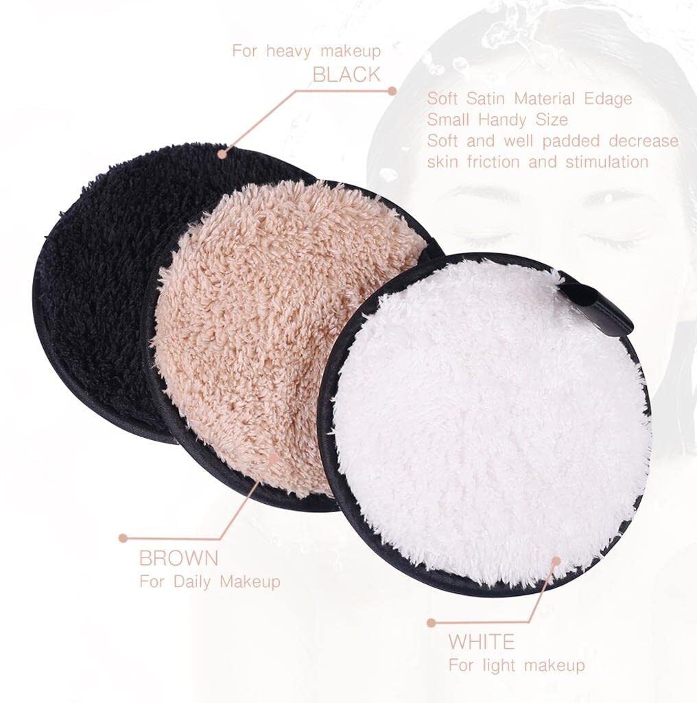 Pure Cotton Round Powder Puff – Soft, Gentle Facial Pads Pack of 3