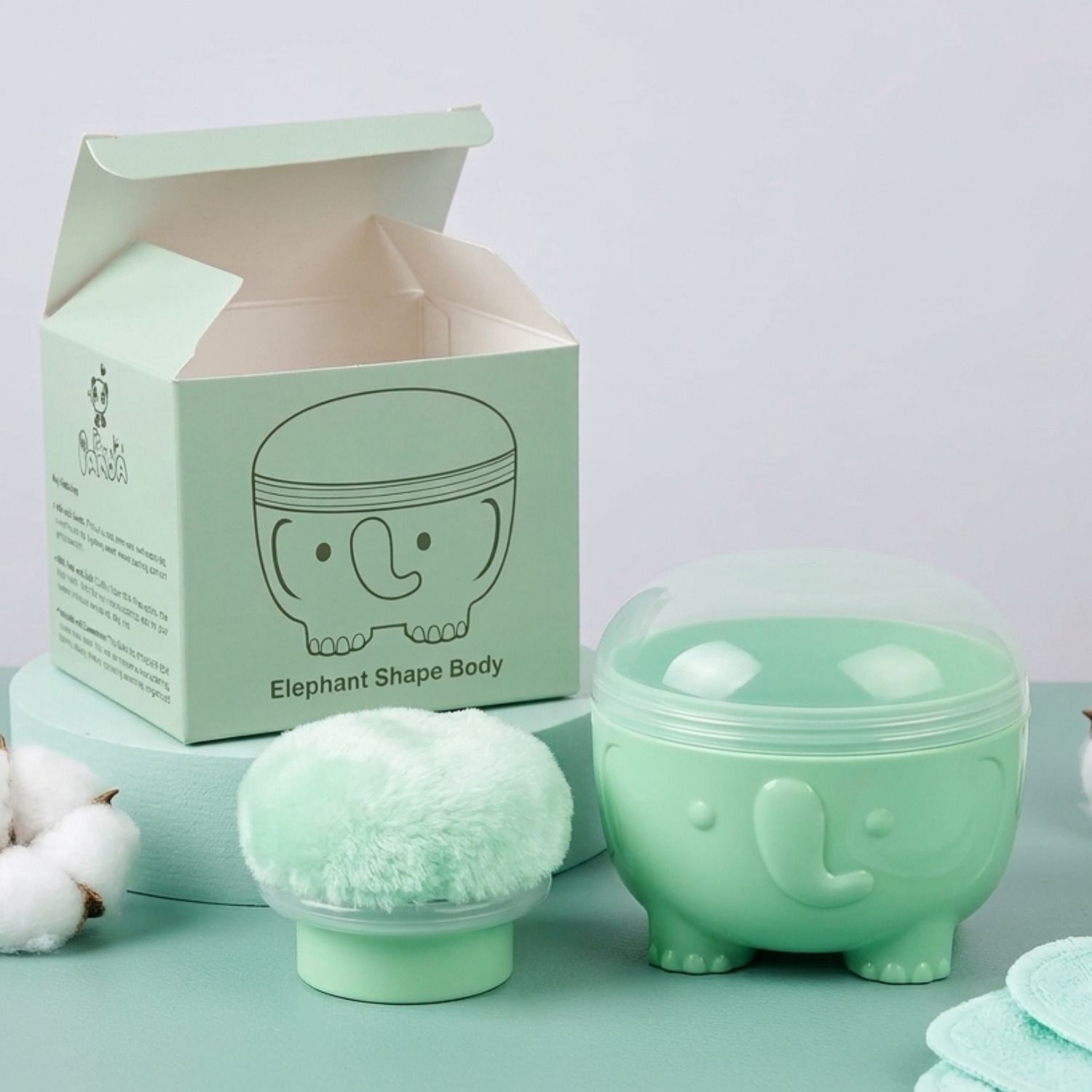 charmpeak Cute Baby Powder Puff with Holder Box Container – Gentle Powder puff for Babies-picture-29