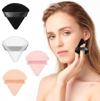 4 Pcs Triangle Powder Puff For Women Makeup Sponge puff Face Dry Wet Makeup-image-34