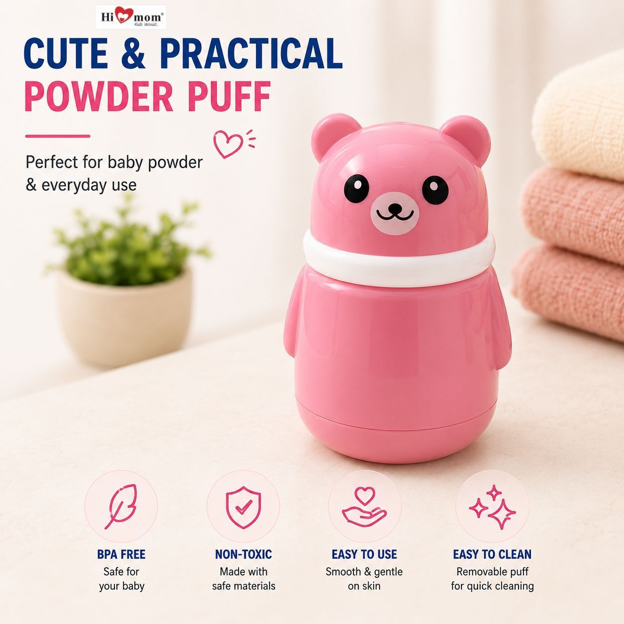 hi mom Bear Baby Powder Puff-picture-28