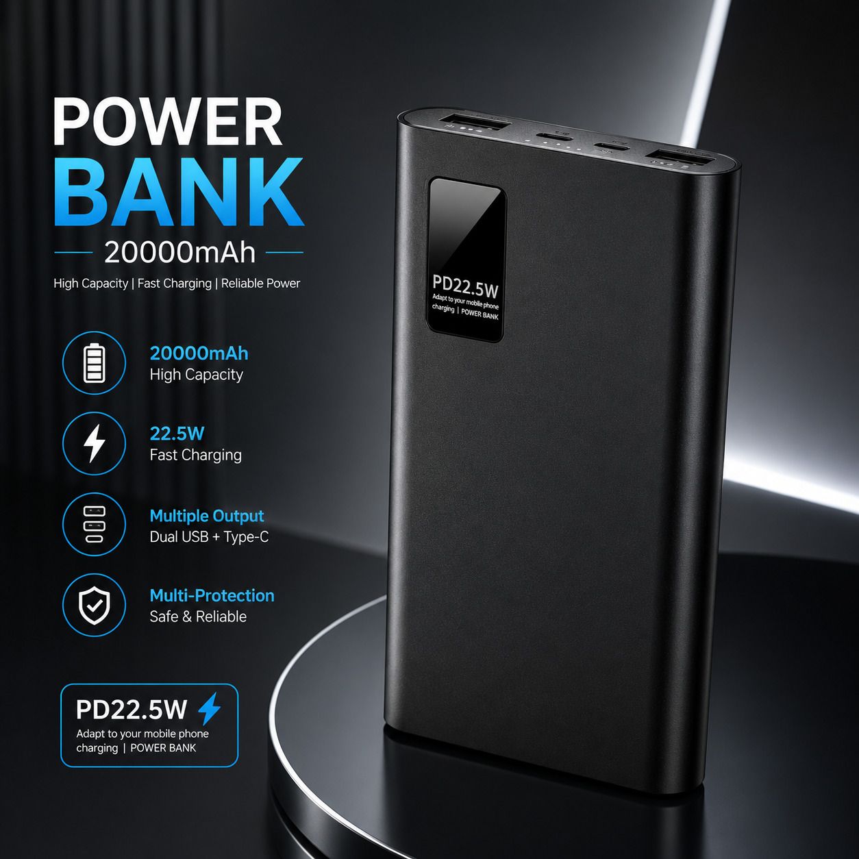 200000 mAh 22.5 W Compact Pocket Size Power Bank-image-32