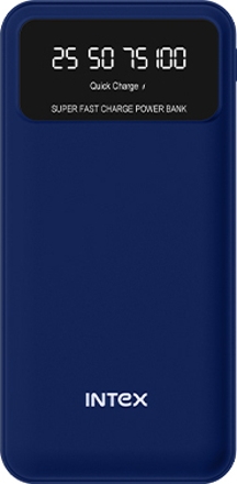 Intex 20000 mAh 22 W Power Bank (Navy Blue, Lithium Polymer, Fast Charging for Mobile)