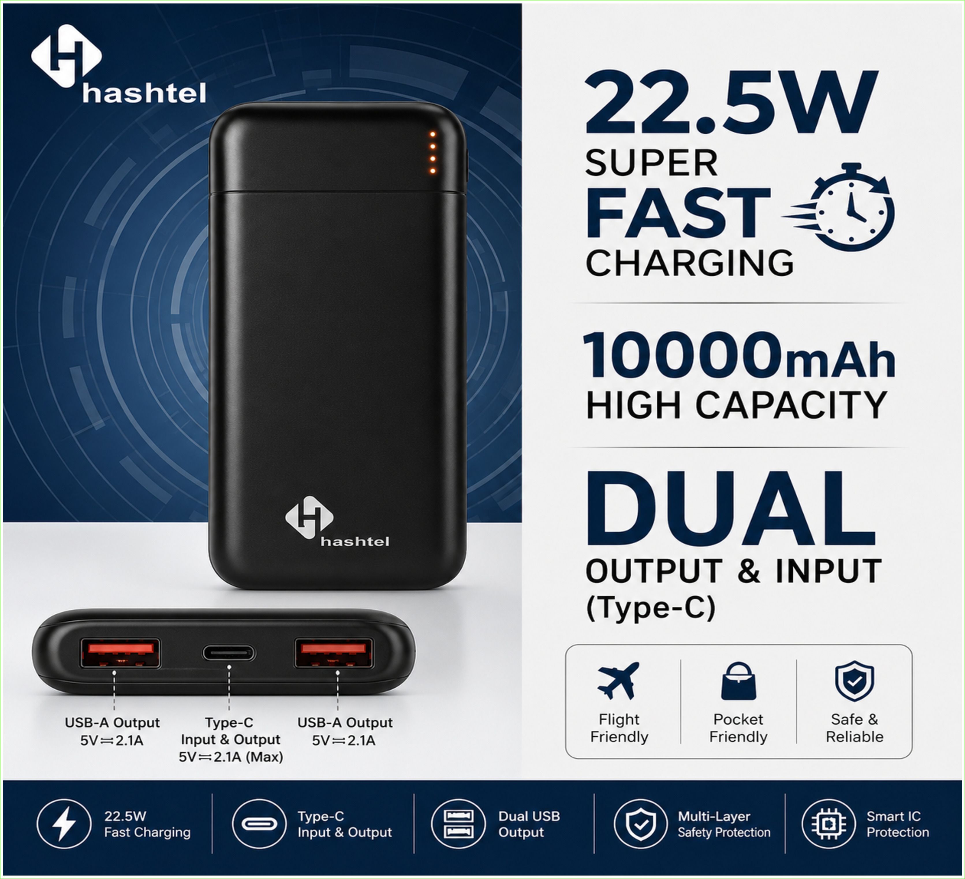 10000 mAh 12 W Slim Pocket Size Power Bank-image-35