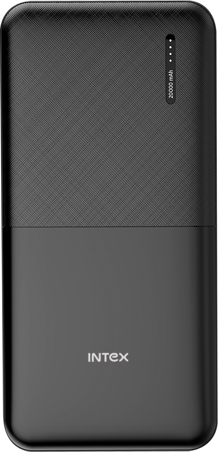 Intex 20000 mAh 12 W Power Bank (Coal Black, Lithium Polymer, Fast Charging for Mobile)