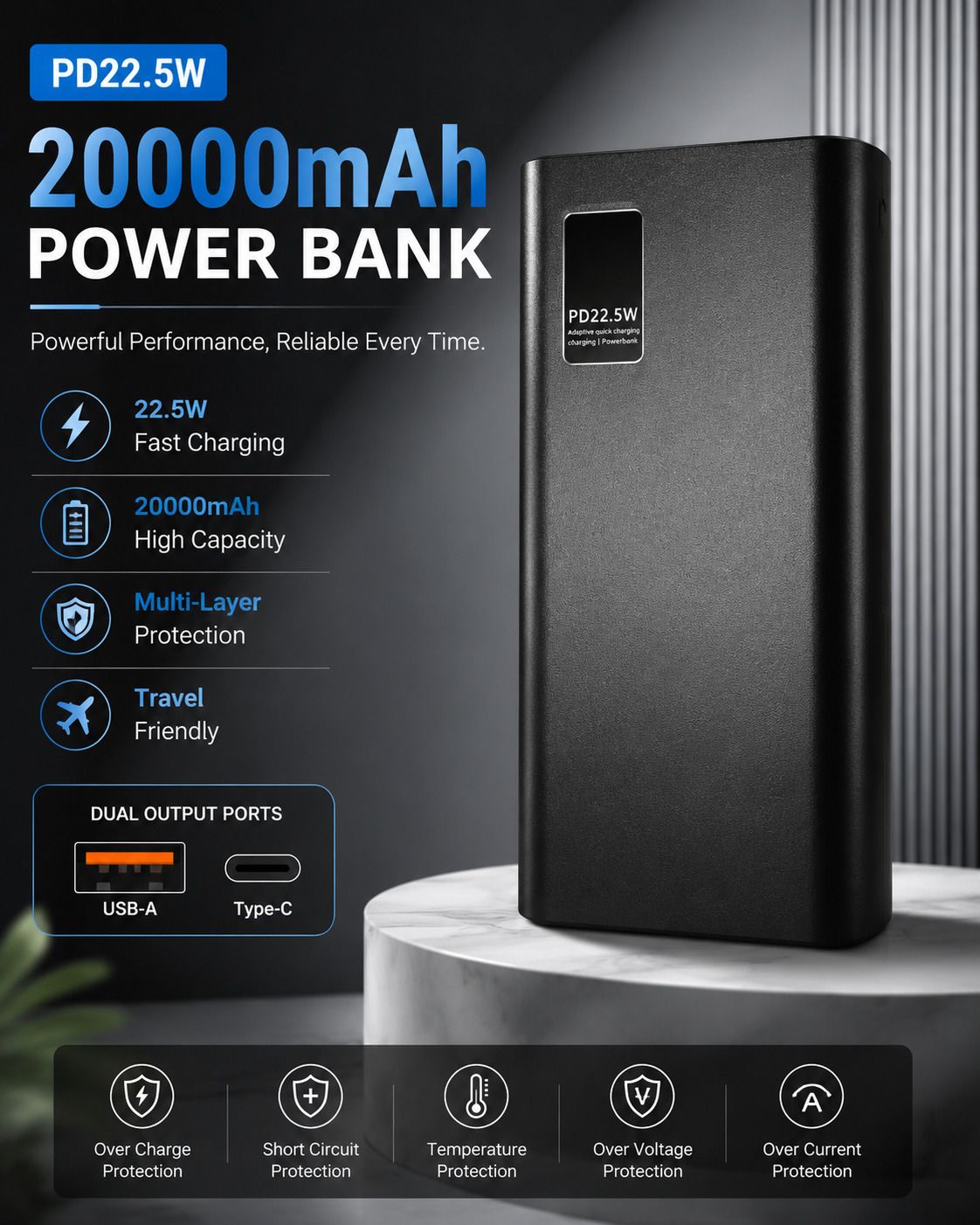 200000 mAh 22.5 W Compact Pocket Size Power Bank-image-26