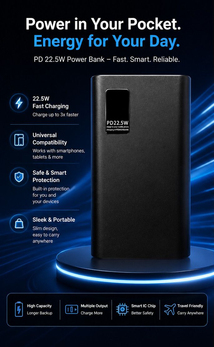 200000 mAh 22 W Compact Pocket Size Power Bank-image-24